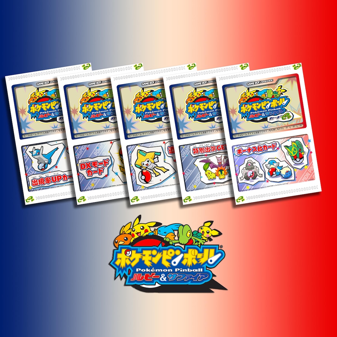 Pokemon Pinball: Ruby & Sapphire E-reader+ Custom Cards - Etsy