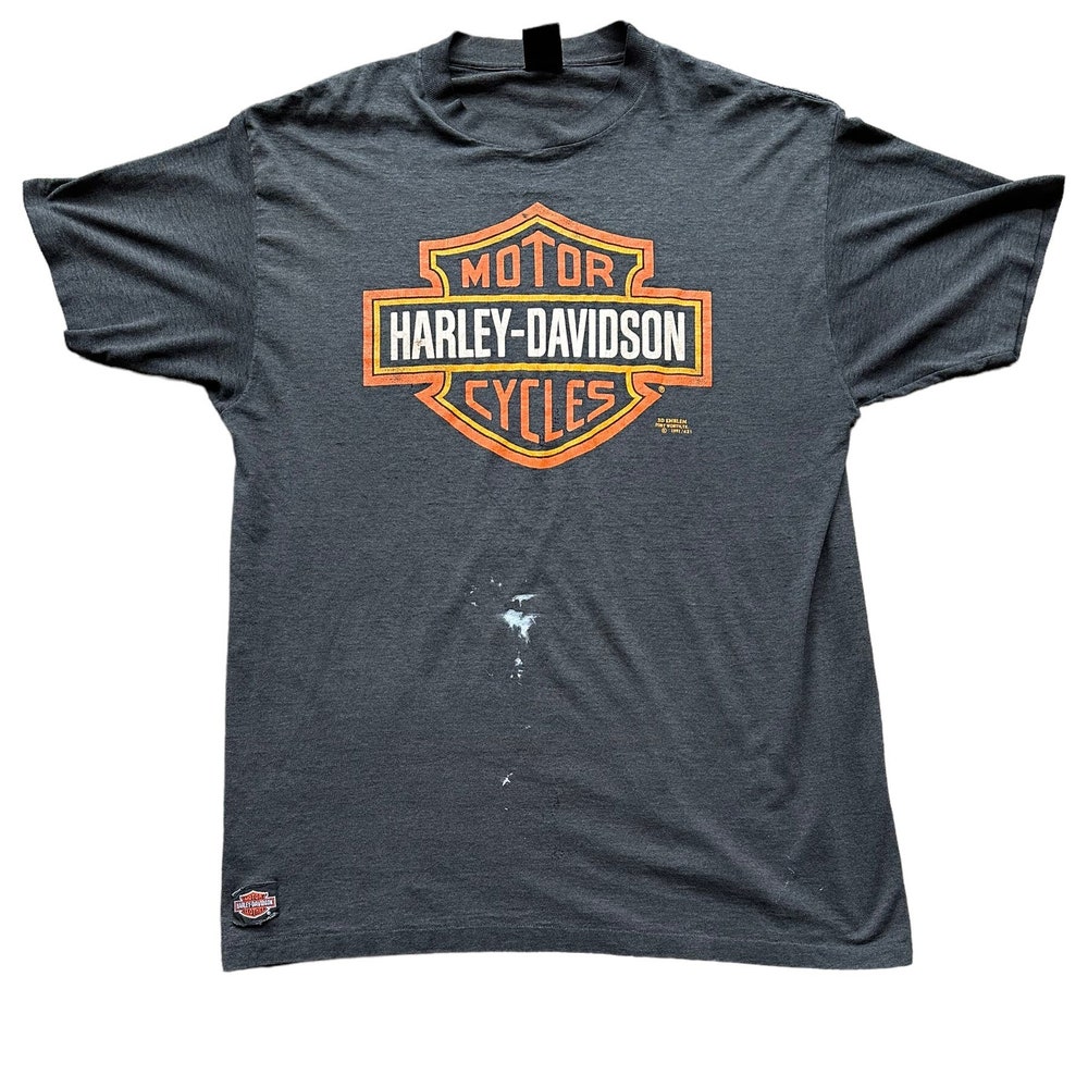 Vintage 1991 Indianapolis Harley Davidson Tee Sz Xxl | Vintage Harley Tee Seattle | Barn Owl Vintage Seattle