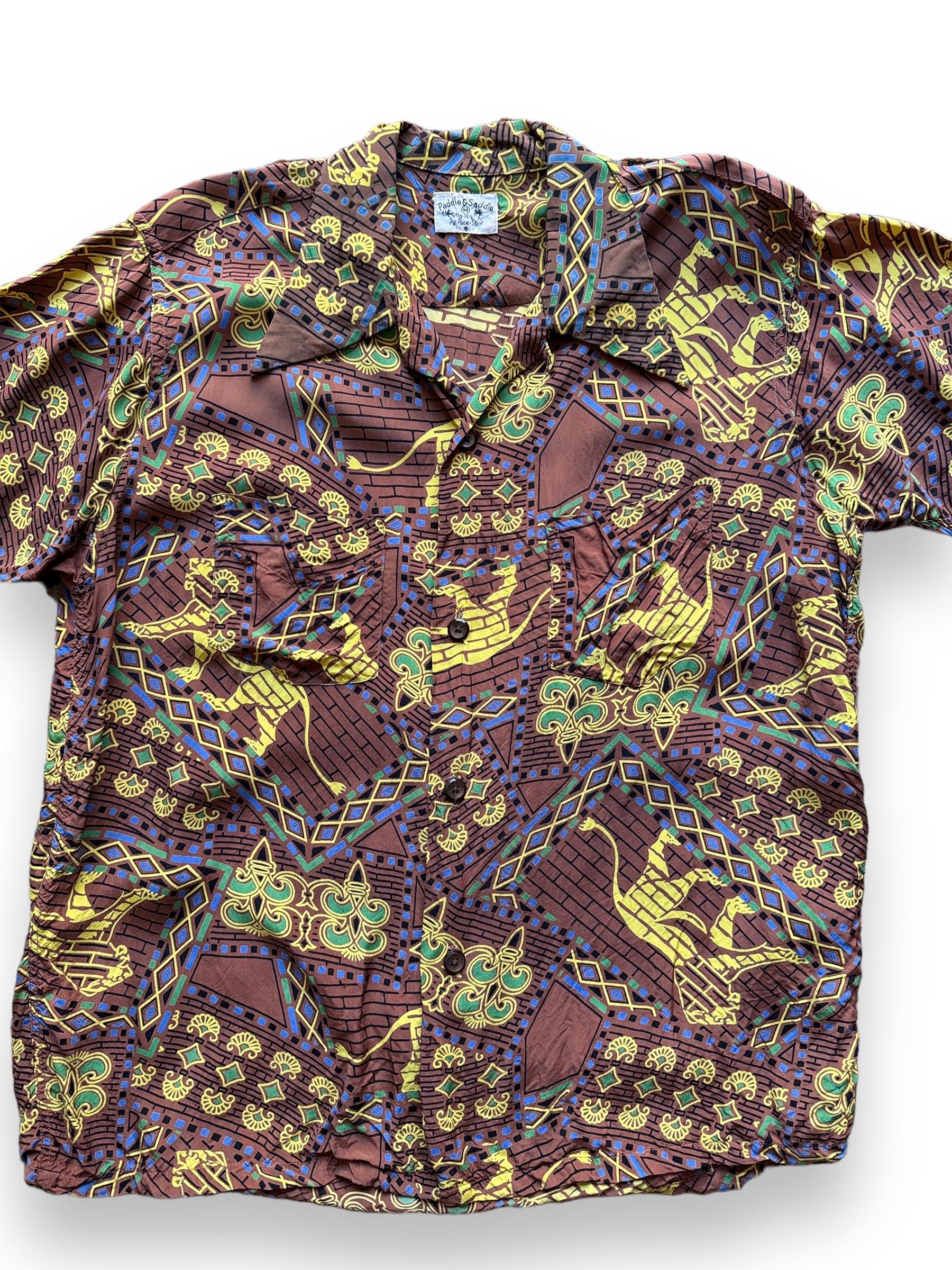 Vintage Paddle and Saddle Abstract Rayon Aloha Shirt SZ M - Etsy