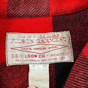 Jaqueta vintage Filson Mackinaw com botões de pressão, tamanho 42. imagem 4