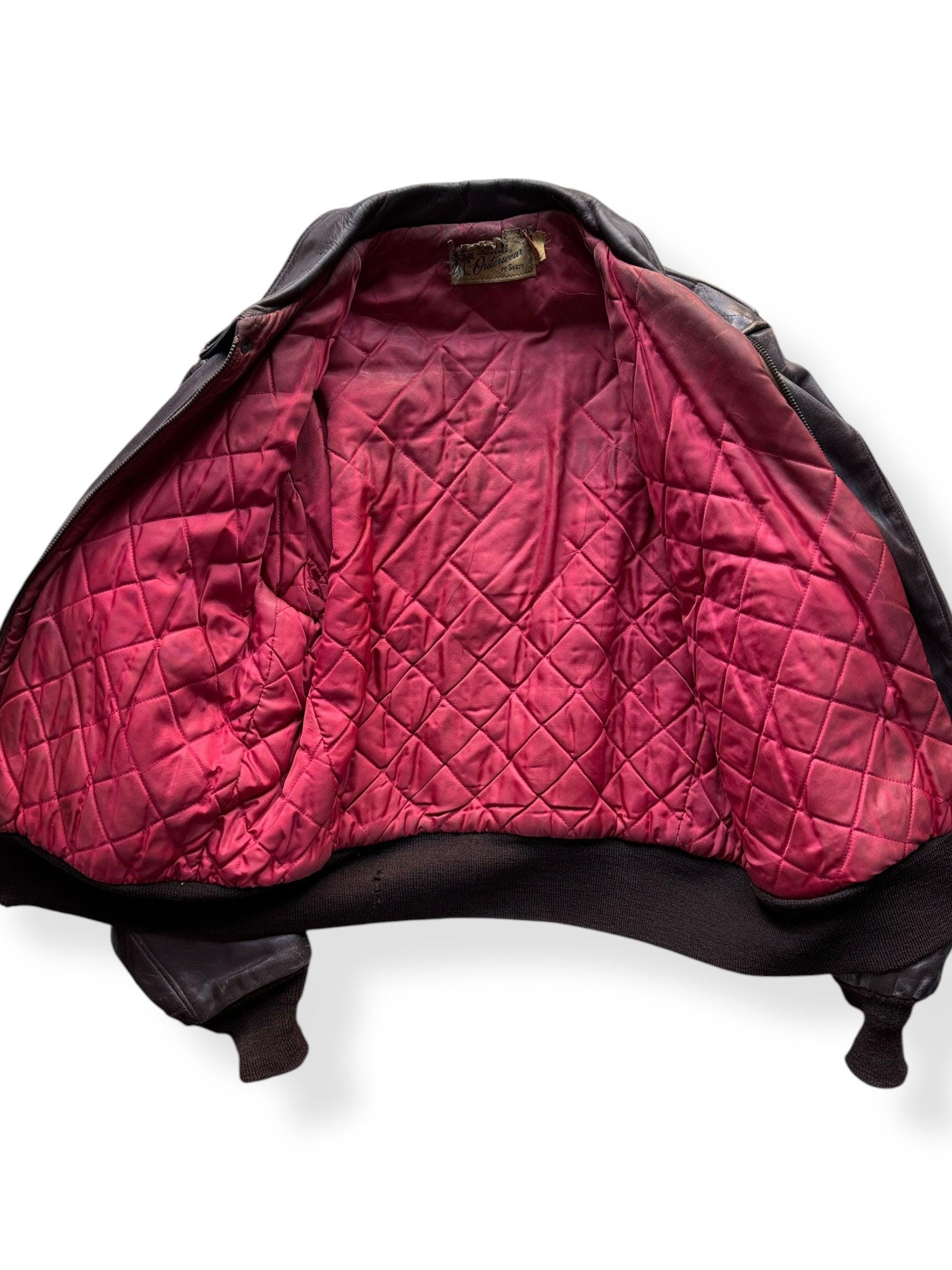 Vintage Sears Hercules Horsehide A-1 Style Leather Jacket SZ M