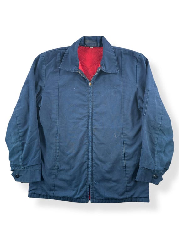 Vintage Lightly Distressed Blue Quilted Red Kap Gas Station Jacket