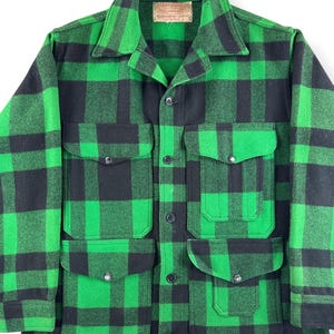 Vintage grön och svart Filson Union Made cruiserjacka SZ XL bild 3