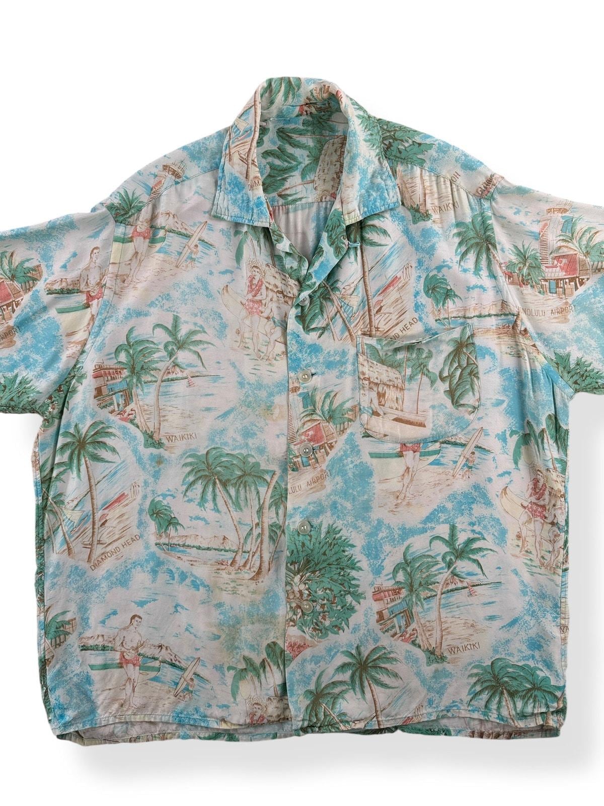 トップス 60s vintage rayon ALOHA shirt 60s vintage rayon ALOHA shirt