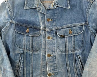 80s Lee 101-J Distressed Jacket SZ 44 Long - Etsy