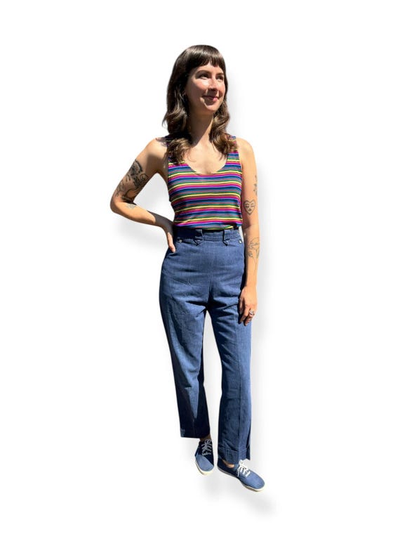 Vintage Lee Frontier Lady Side Zip Jeans W25 - Etsy