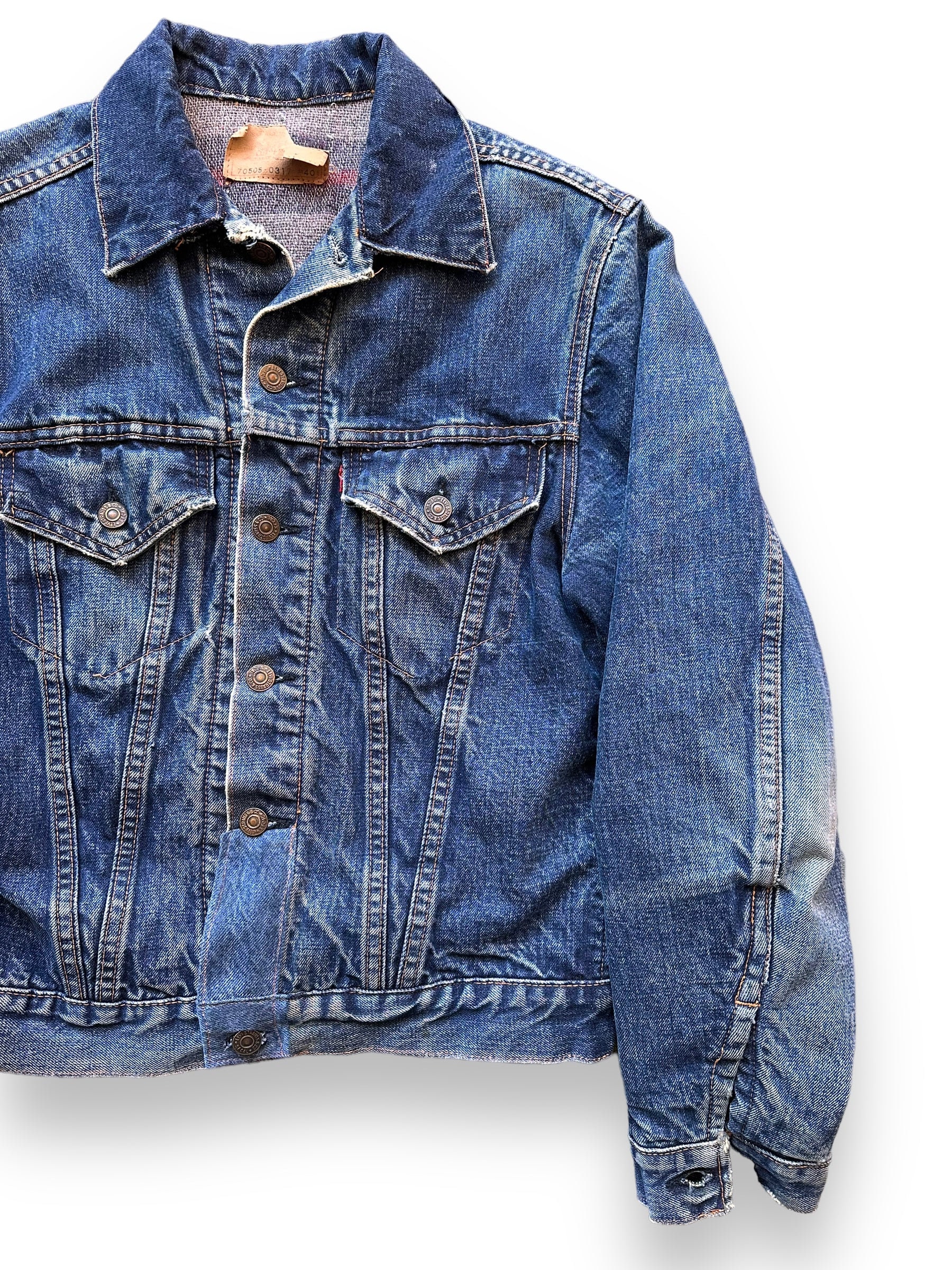 Vintage Levi's Big E Blanket Lined 70505 Denim Jacket SZ 40