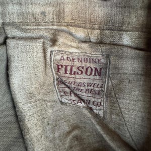 Vintage 40's Era Filson Double Tin Trousers W34 - AS IS image 3