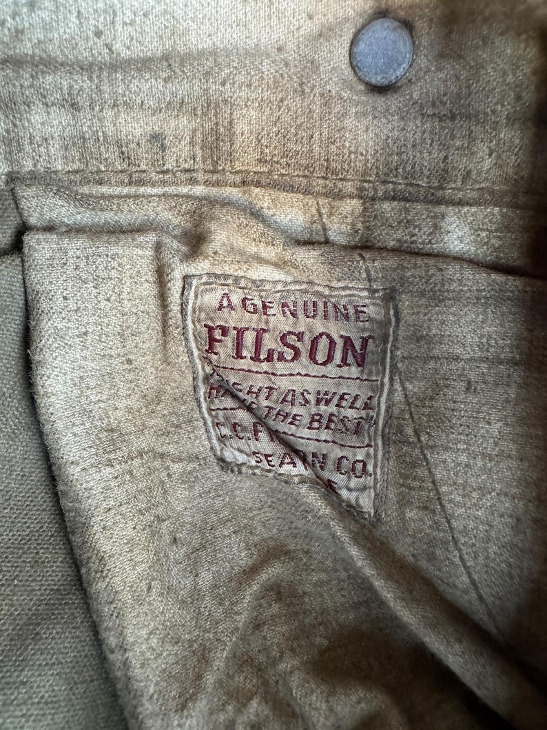 Vintage 40's Era Filson Double Tin Trousers W34 - AS IS image 3