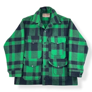 Vintage grön och svart Filson Union Made cruiserjacka SZ XL bild 1