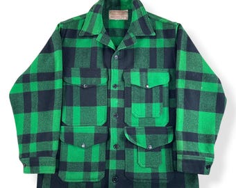 Vintage Green and Black Filson Union Made Cruiser Jacket SZ XL