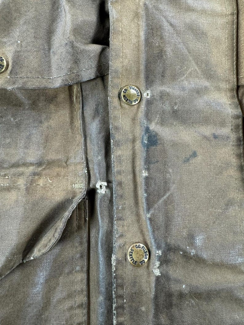 Vintage Filson Tin Cloth Packer Coat SZ 40 image 5