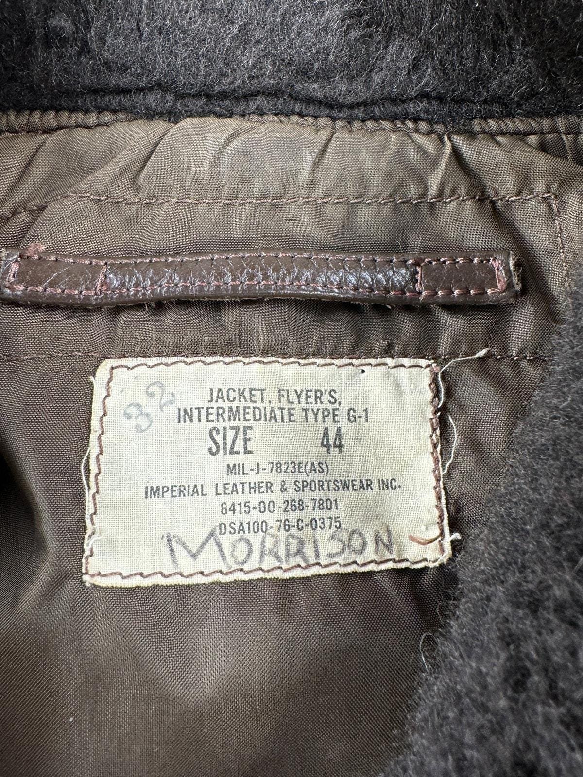 Vintage 1976 USN G-1 Leather Jacket SZ 44 - Etsy
