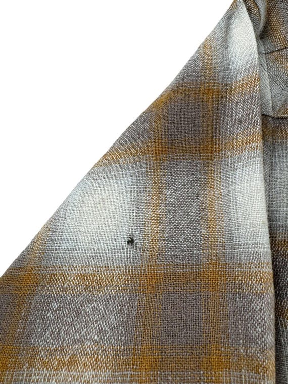 Vintage Pendleton Beige Shadowplaid Pearlsnap Fla… - image 4