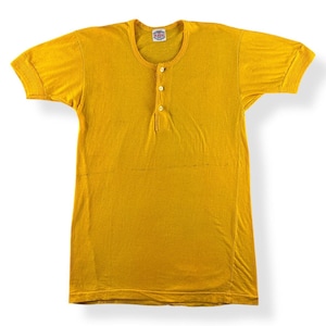 Vintage Men&#39;s Yellow Henley SZ XS