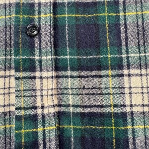 Vintage Grün Und Navy Pendleton Flanell GR.L Bild 4