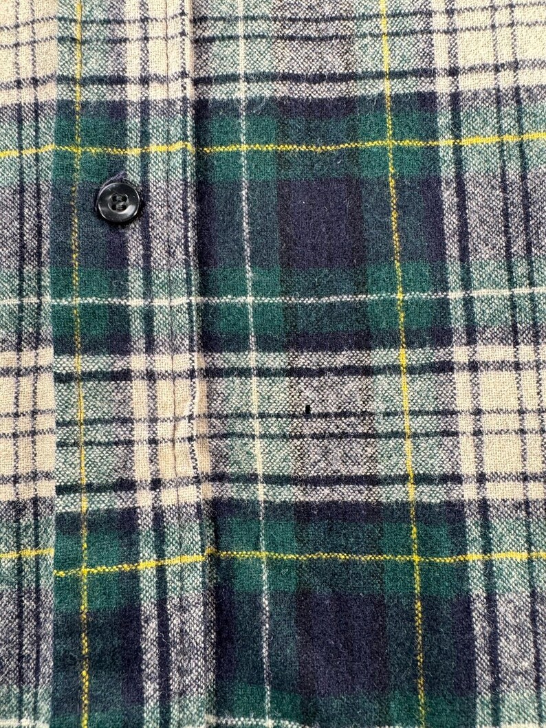Vintage Grün Und Navy Pendleton Flanell GR.L Bild 4