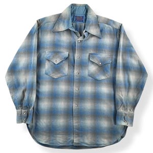 Vintage Pendleton Shadow Plaid Pearl Snap SZ L