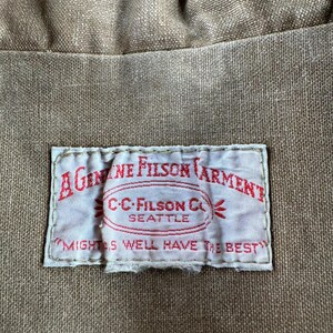 Vintage Filson Tin Cloth Jacket SZ M image 4