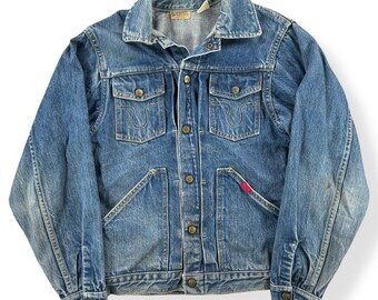 Vintage Buckaroo Big Smith Pleated Denim Jacket Type 2 1960s Size