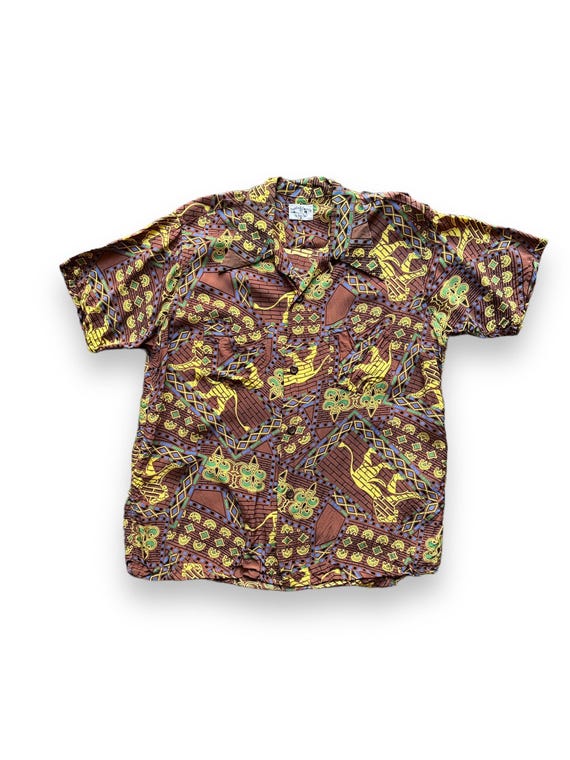 Vintage Paddle and Saddle Abstract Rayon Aloha Shirt SZ M - Etsy