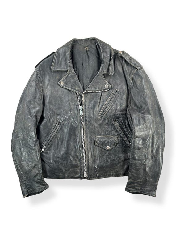 Vintage 60s/70s Leather Jacket SZ M - Etsy