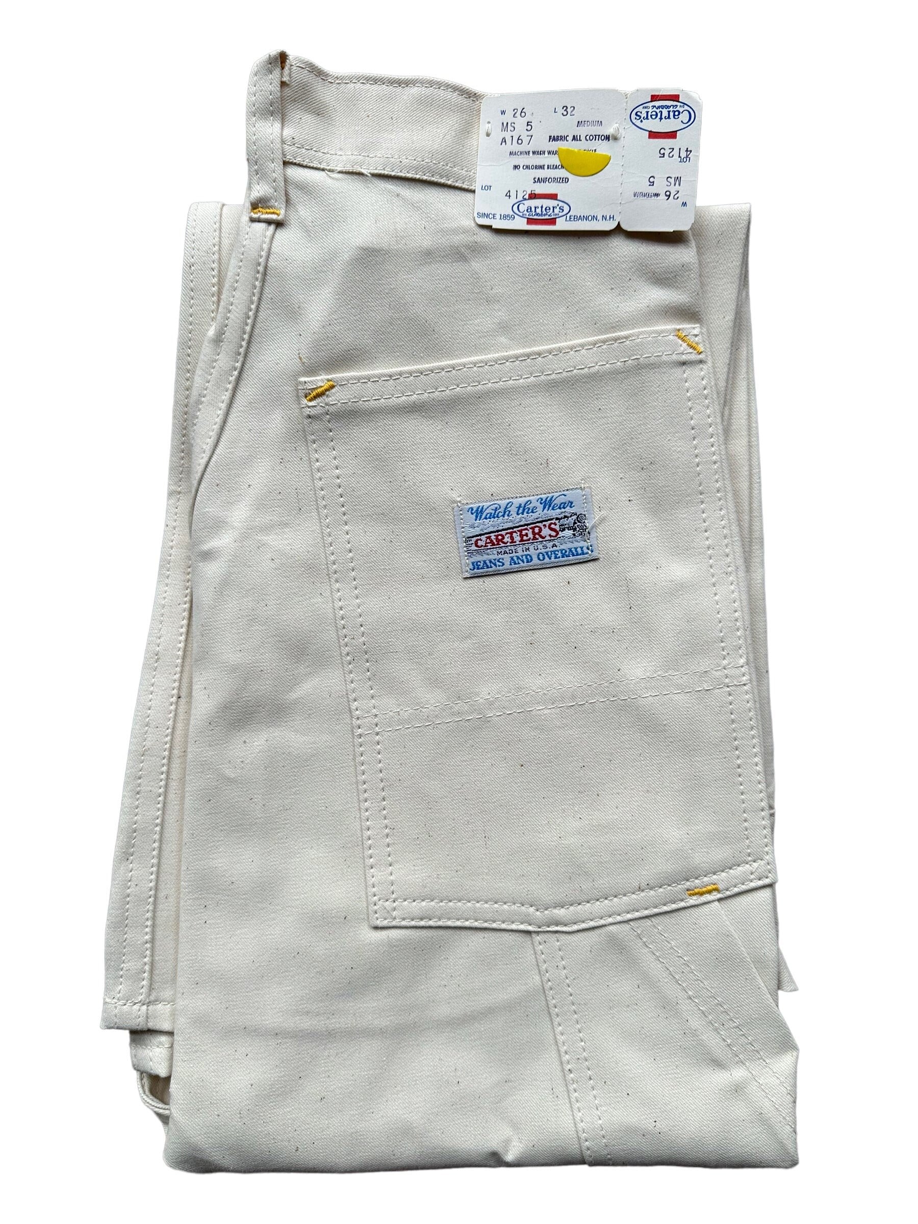 NOS Vintage Carter's Ecru Painters Pants W26 L32 | Vintage