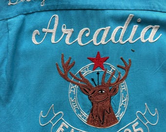 ヴィンテージ ギャバジン チェーンステッチ エルクス ロッジ