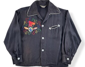 Vintage Boyville Kids Western Top SZ 10 - AS IS