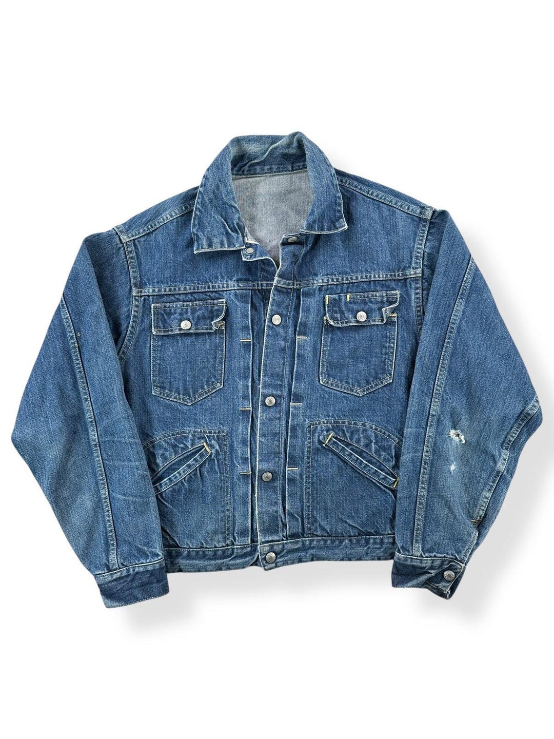 Vintage Foremost Selvedge Denim Jacket SZ M - Etsy