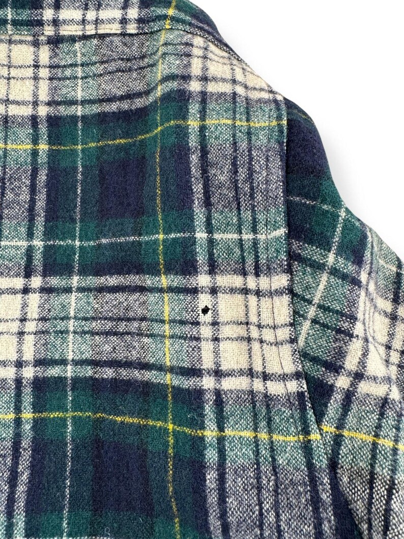 Vintage Grün Und Navy Pendleton Flanell GR.L Bild 6
