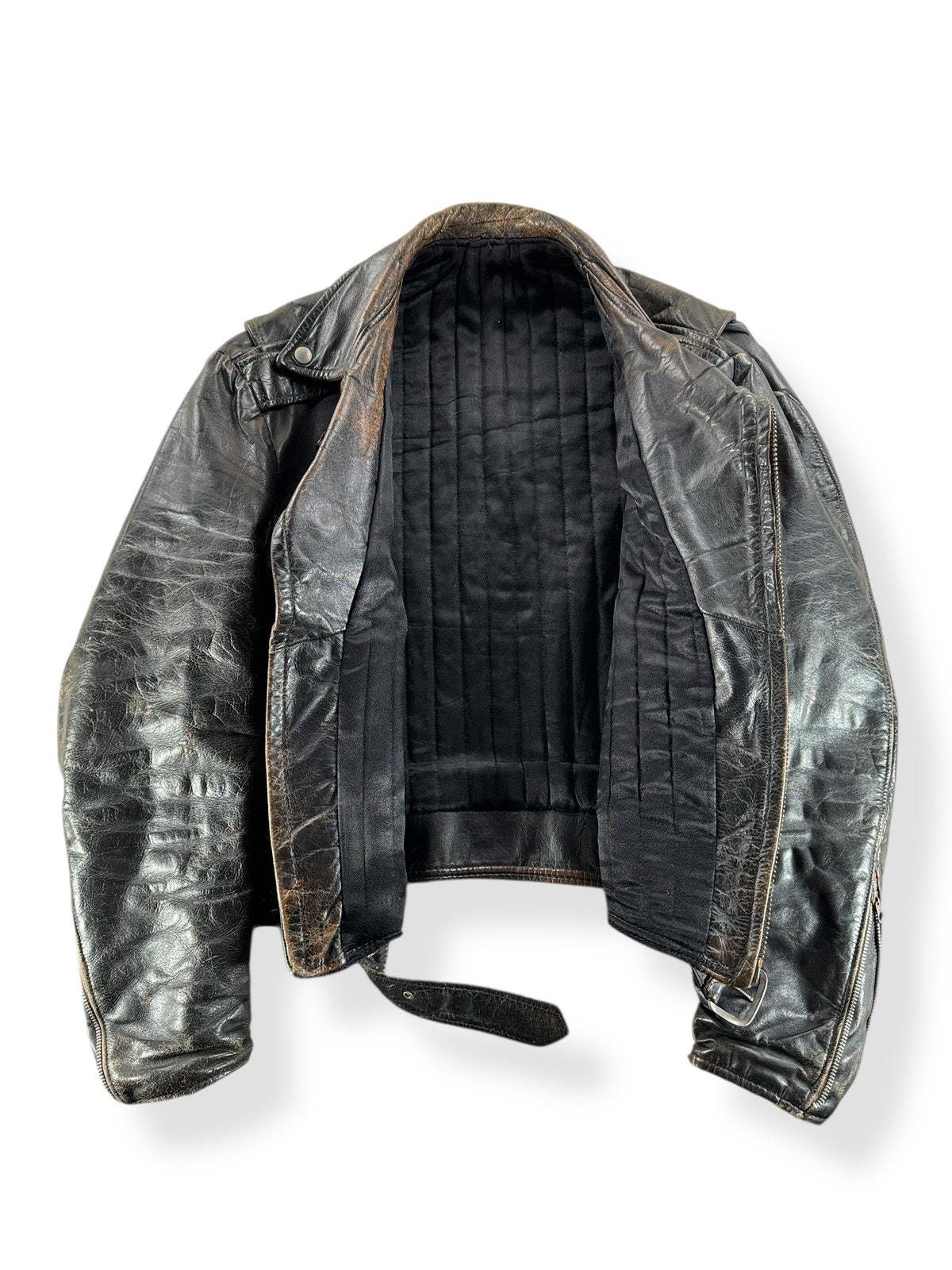 Vintage 60's Era Biker Leather Jacket SZ M - Etsy