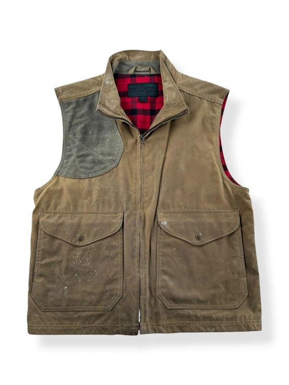 Filson Tin Cloth Hunting Vest SZ M - Gem