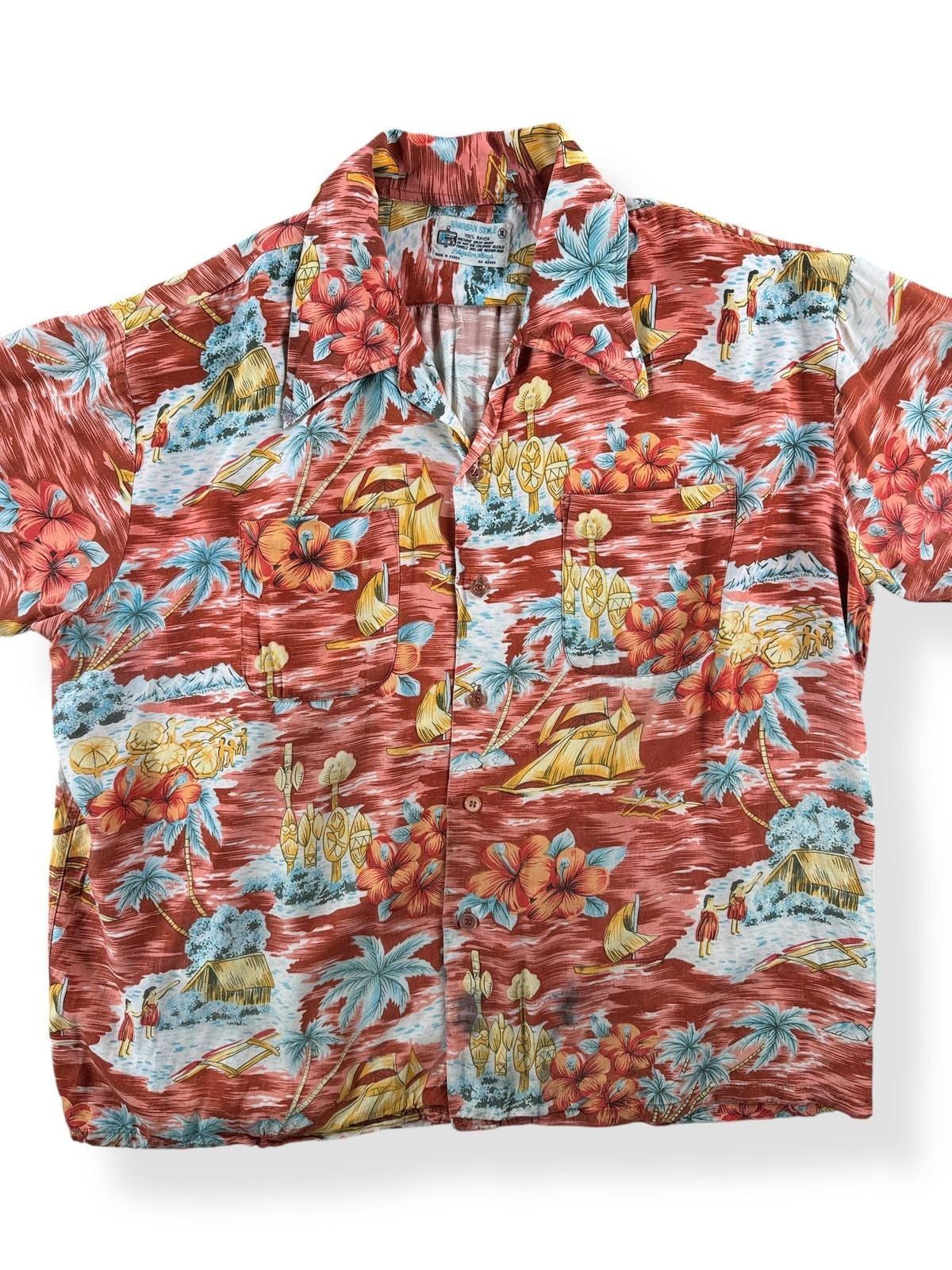 ヴィンテージ リペア Kmart レーヨン アロハシャツ SZ XL - Etsy 日本