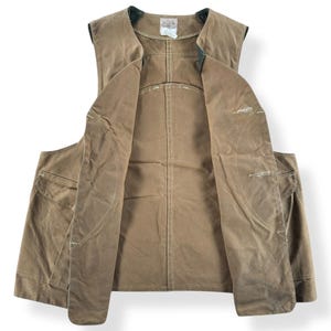 Chaleco de caza vintage Filson Tin Cloth estilo 31, talla L imagen 2