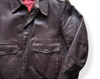Vintage Sears Hercules Horsehide A-1 Style Leather Jacket SZ M