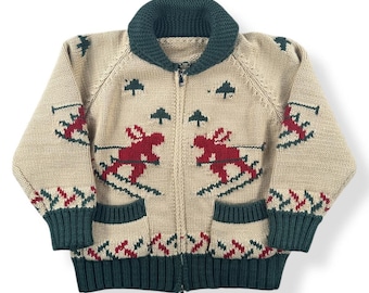 Custom Hand Knit Pirate Cardigan: Adult Wool Cowichan Sweater