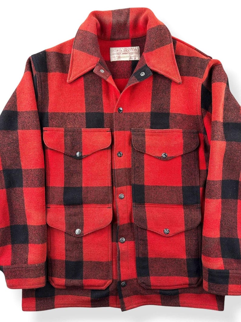 Jaqueta vintage Filson Mackinaw com botões de pressão, tamanho 42. imagem 3