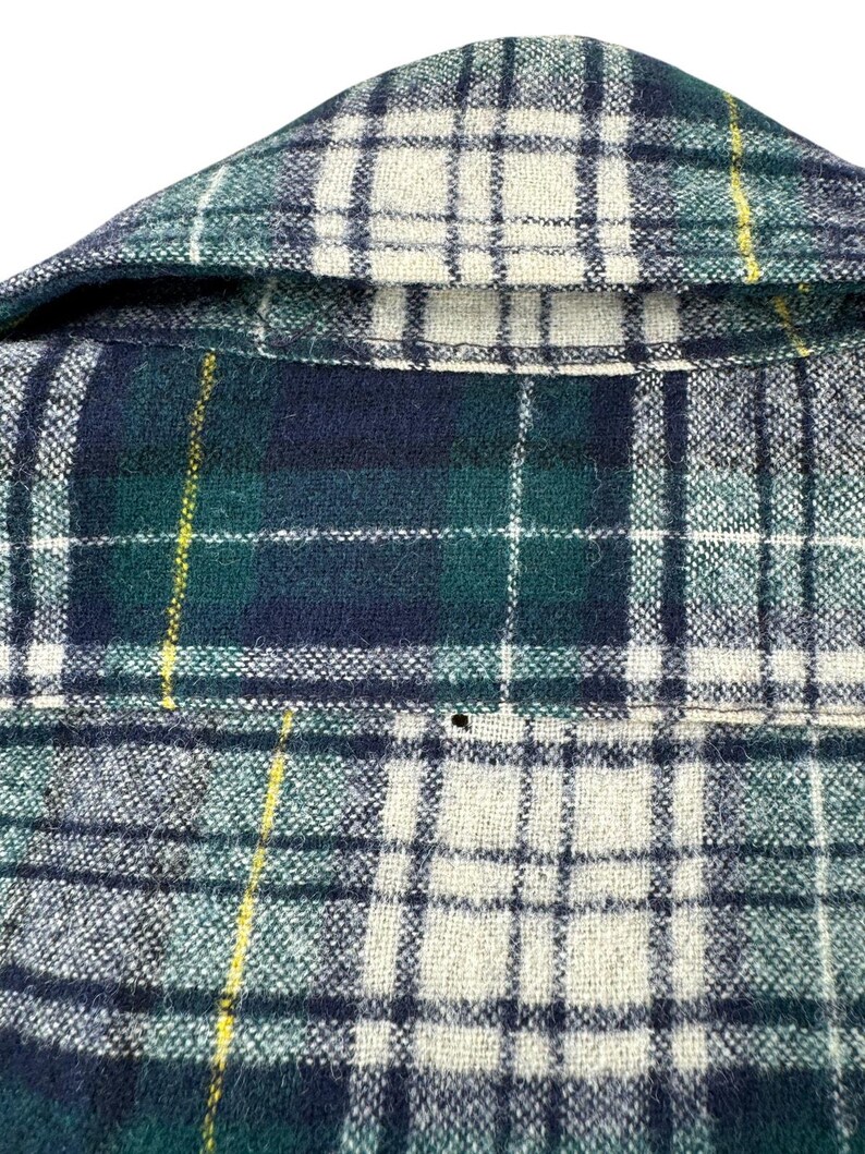 Vintage Grün Und Navy Pendleton Flanell GR.L Bild 7