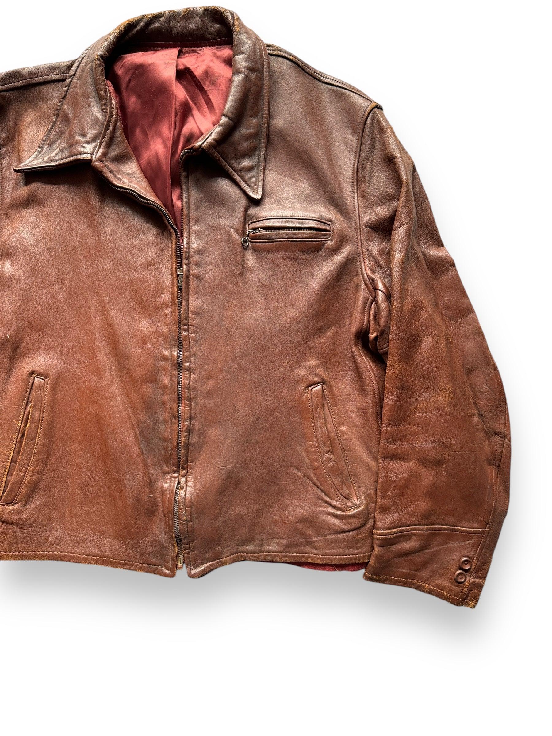ジャケット・アウター 40s 50s vintage Leather car coat BRN Discover the Timeless 1940s Car Leather Coat Today!