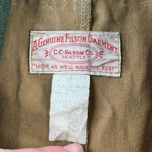 Vintage Filson Tin Cloth Packer Coat SZ 40 image 4