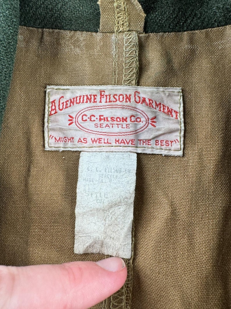 Vintage Filson Tin Cloth Packer Coat SZ 40 image 4