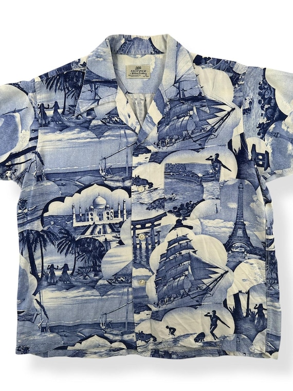 Vintage Skipper Photo Print Aloha Shirt SZ M - Etsy New Zealand