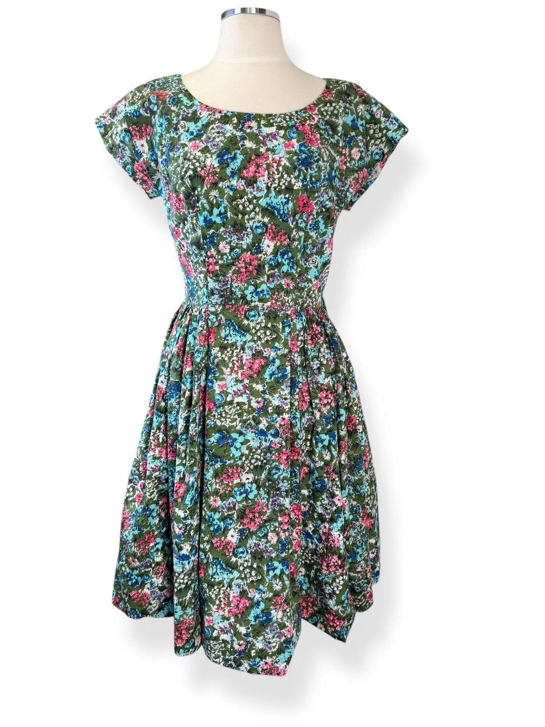 midi brown dress Marilyn TAILLE:36 Swatch: BLACKGREENFLORAL.png BELTED DENIM MIDI SHIRT
