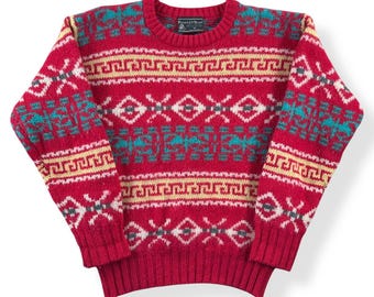 Jersey vintage de lana Shetland de Preswick & Moore, talla M (equivale a una talla S).