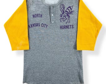 Vintage North Kansas City Hornets Russell Henley Shirt SZ S