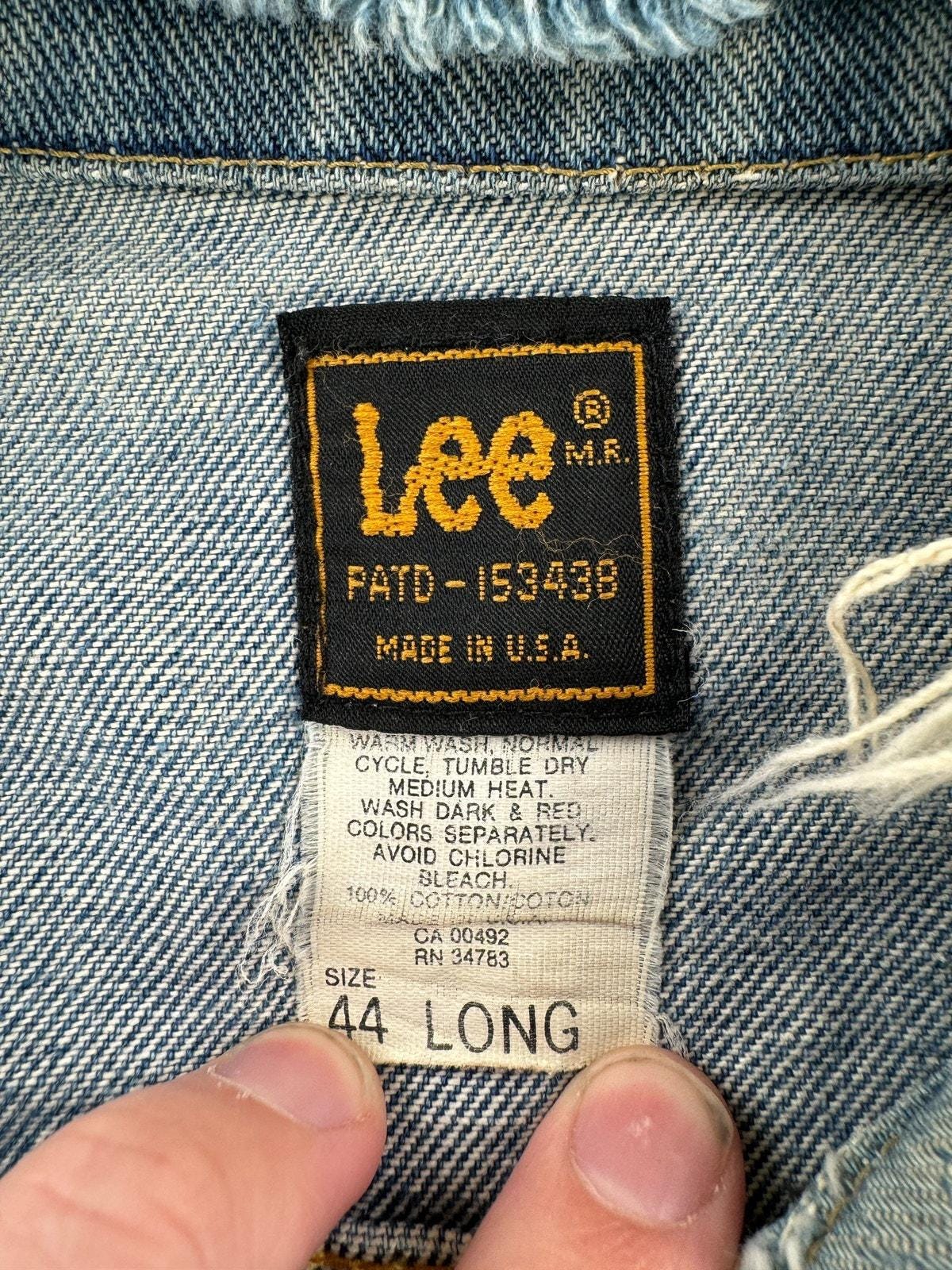 80s Lee 101-J Distressed Jacket SZ 44 Long - Etsy