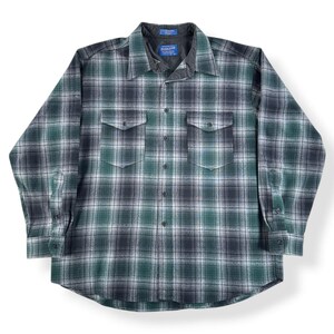 Vintage Pendleton Outdoorsman Green & Black Flannel SZ XL
