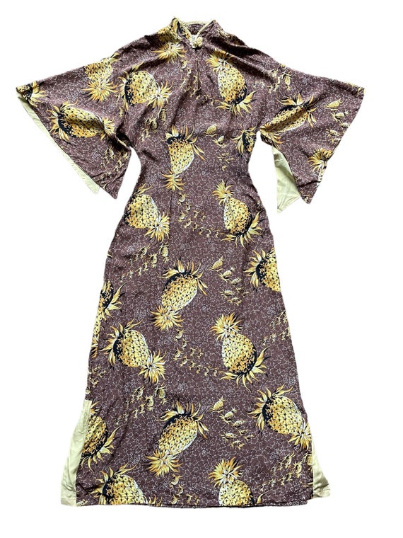 1940s Malihini Rayon Pineapple Dress XS-S