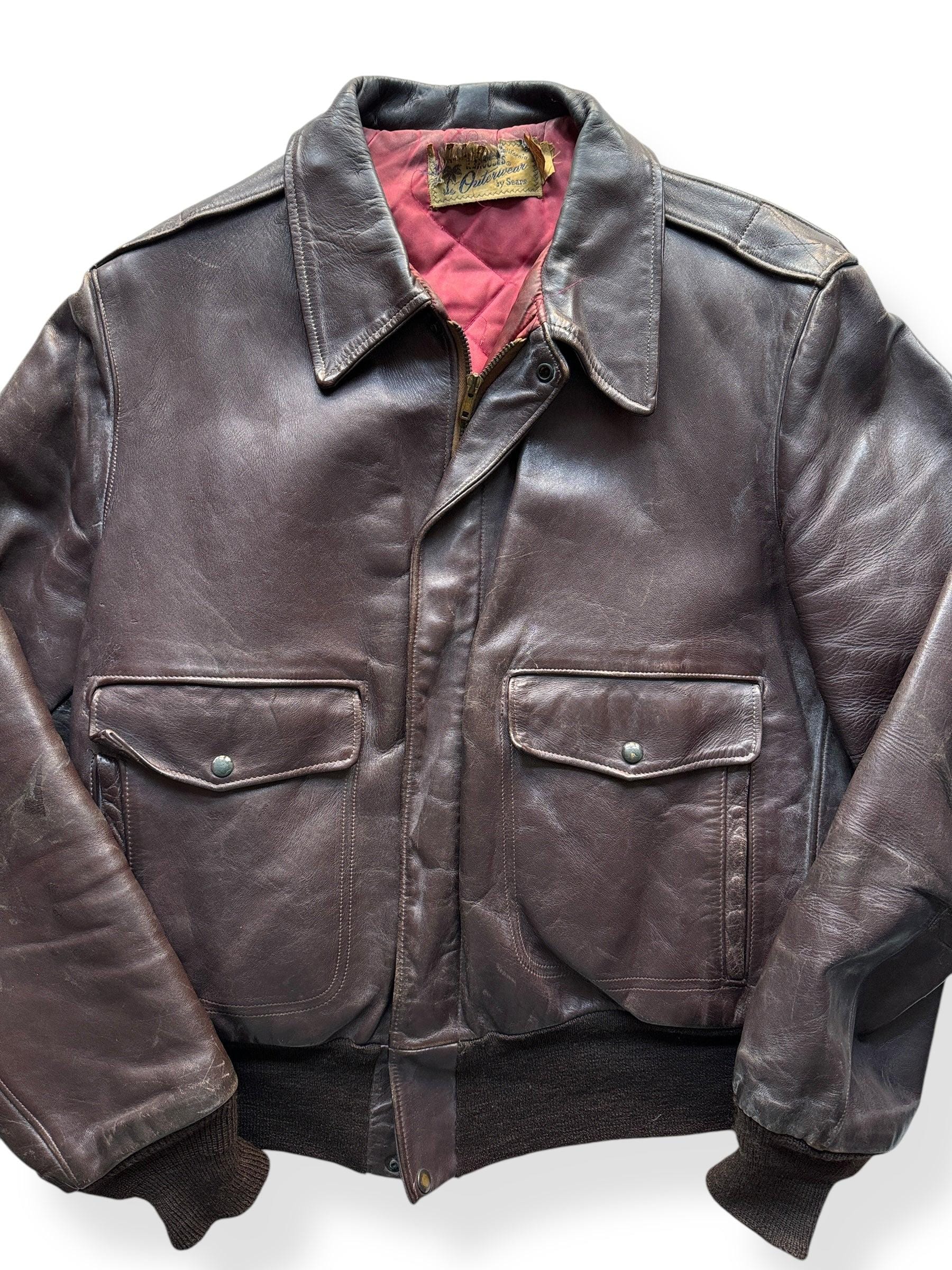 Vintage Sears Hercules Horsehide A-1 Style Leather Jacket SZ M
